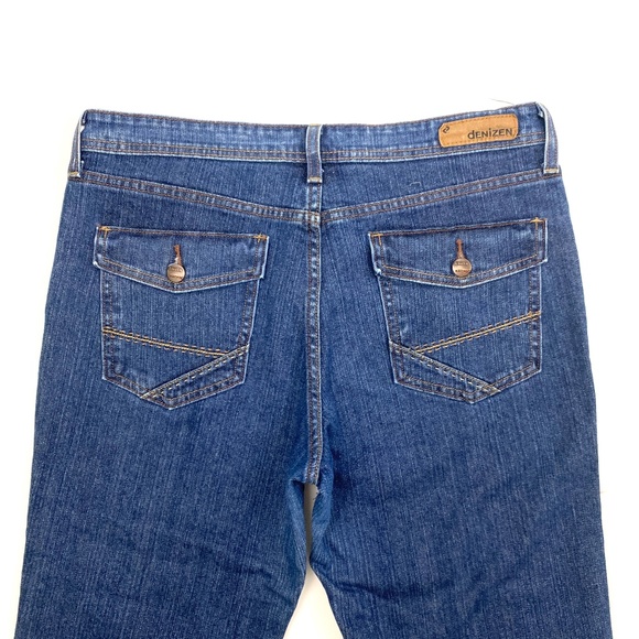 Denizen From Levi's Capri Back Flap Pockets Women's size 14 Dark Blue Denim jean - Picture 2 of 4